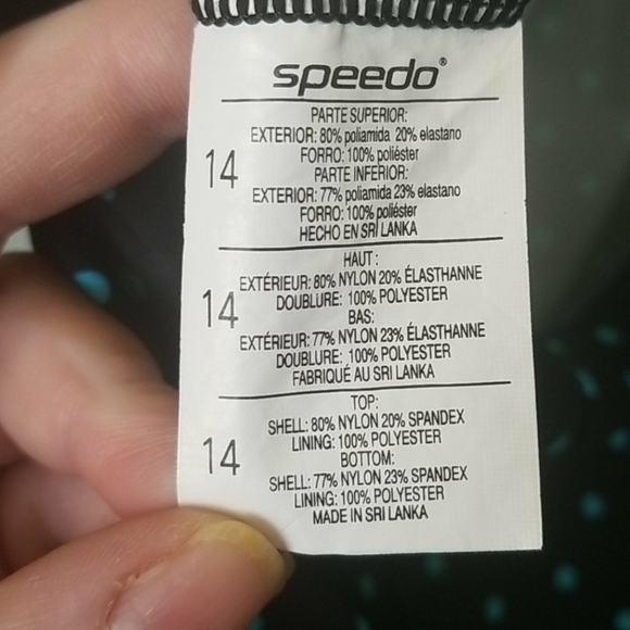Speedo polka dot halter swim top size 14 - Picture 5 of 5